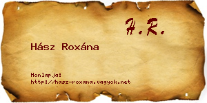 Hász Roxána névjegykártya