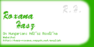 roxana hasz business card